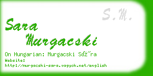 sara murgacski business card